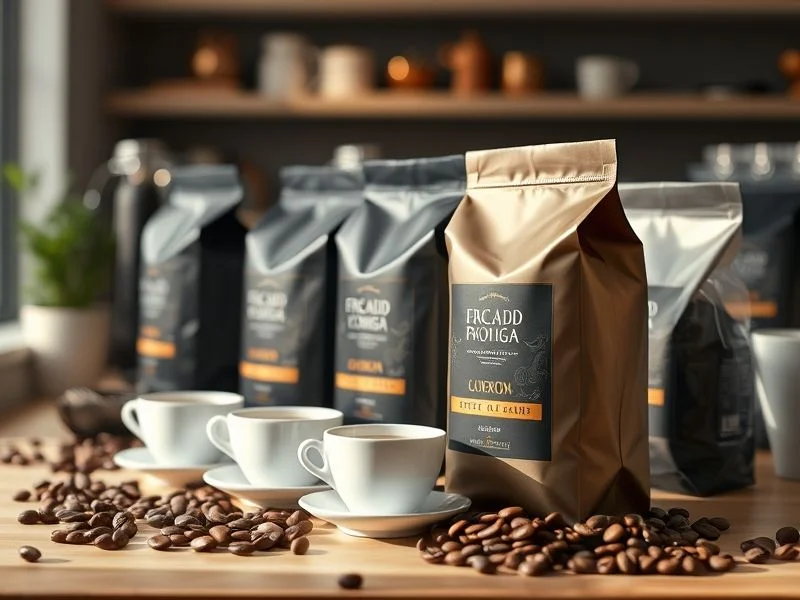 A sleek, modern espresso machine, gleaming chrome surfaces, with a perfectly pulled espresso shot flowing into a small, delicate ceramic cup. Focus on the rich crema and the precision of the extraction. Style: Industrial chic, sharp focus, professional, subtle steam.